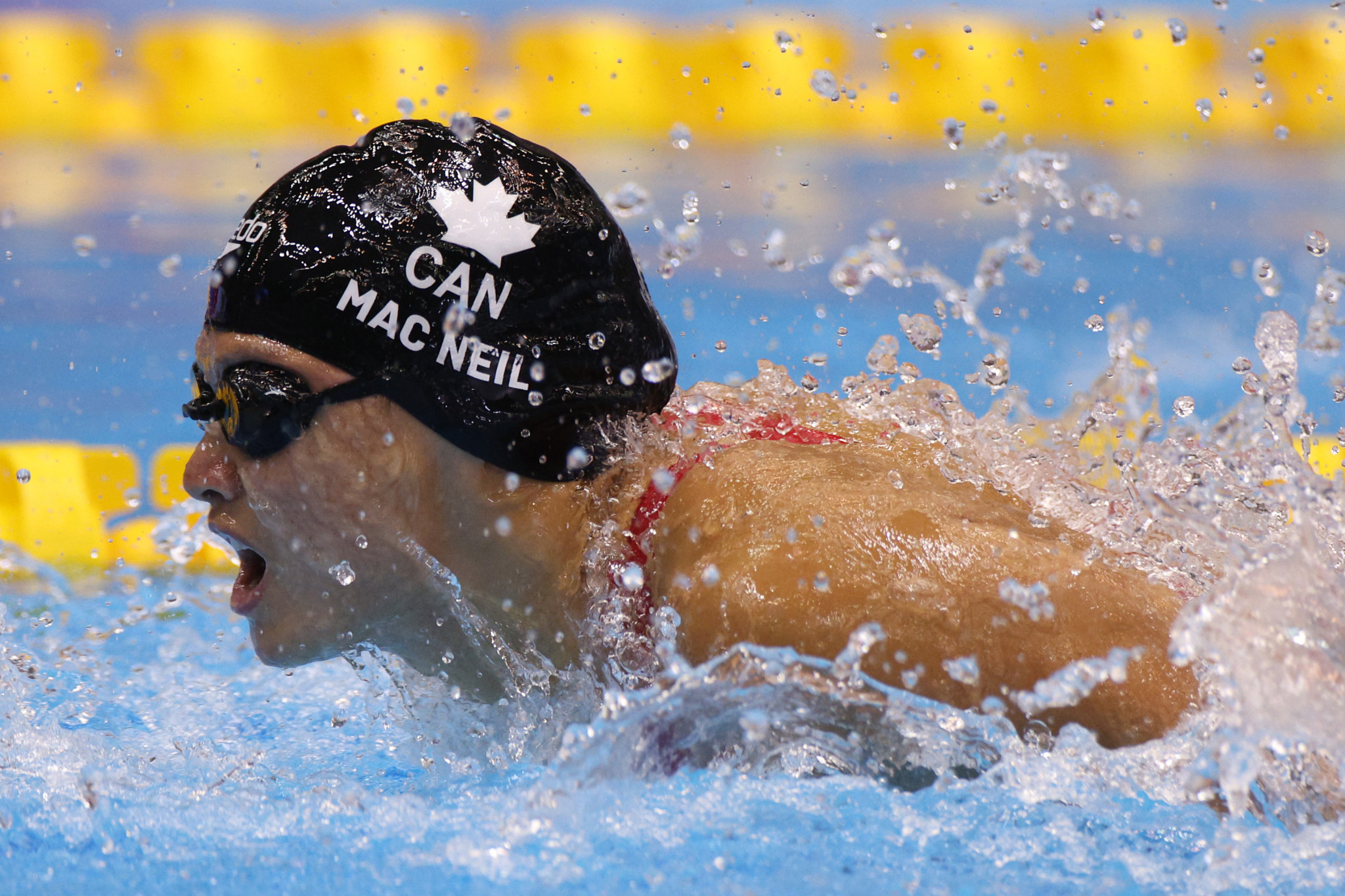 Olympic swimming champion Maggie MacNeil is among Canada's athletes in Santiago ©Getty Images (Image obtained at insidethegames.biz)