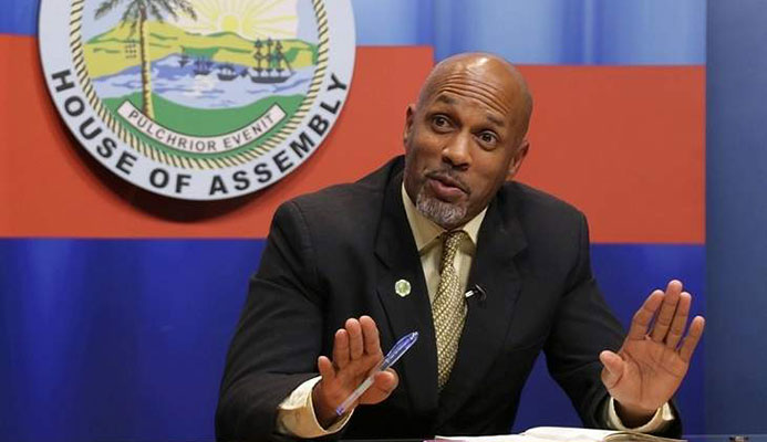 Secretary for Sport and Youth Development at the Tobago House of Assembly (THA) Jomo Pitt addresses members of the media at the weekly post-Executive Council media briefing at the THA's Administrative Complex in Tobago, on Wednesday.