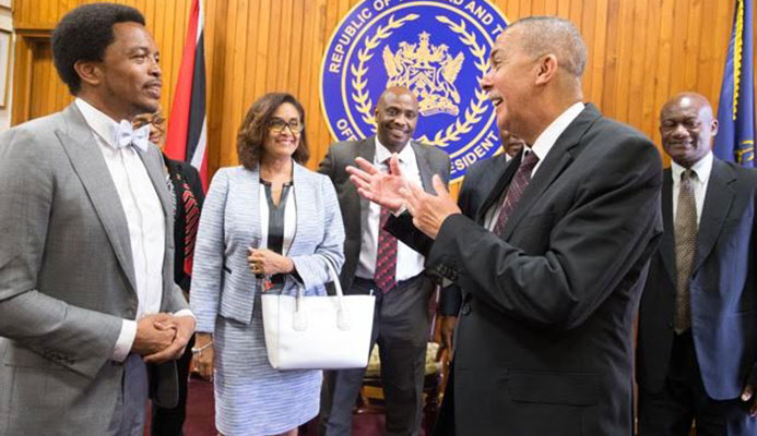 His Excellency Anthony Carmona and Curtis Nero