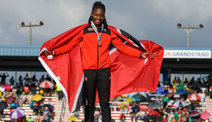 Shaniqua Bascomble Girl’s U-17 200m gold medallist  © Photo: NICOLE RAMROOP