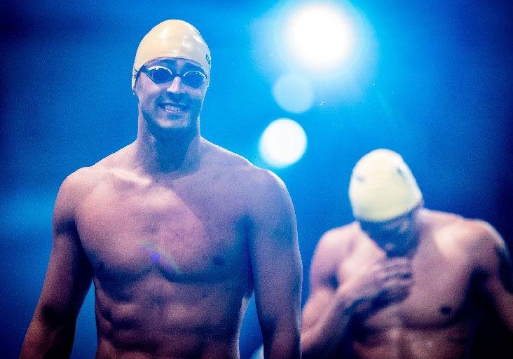 NOT SATISFIED BUT HAPPY: Team TTO swimmer Dylan Carter is all smiles before he gets ready to splash into action at the International Swimming League 2020 at the Duna Arena in Budapest, Hungary last Friday. —Photo courtesy Mine Kasapoglu