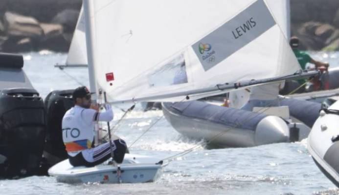 In this fAugust 8,2016 file photo, TT's Andrew Lewis competes in the Men's Laser event at the 2016 Olympics at Copacabana, Rio de Janeiro, Brazil. - Allan V. Crane