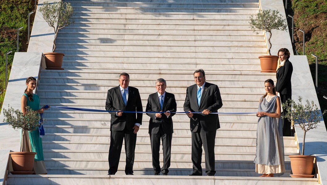 ©IOC / GREG MARTIN - ANCIENT OLYMPIA | GREECE IOC PRESIDENT THOMAS BACH ATTENDS THE RE-OPENING OF THE INTERNATIONAL OLYMPIC ACADEMY PHOTOGRAPH BY IOC/GREG MARTIN