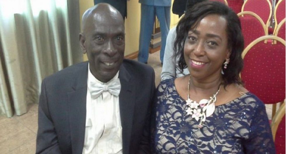 Late T&T middle-distance runner Lennox Stewart and wife Liz.  Marvin Smith