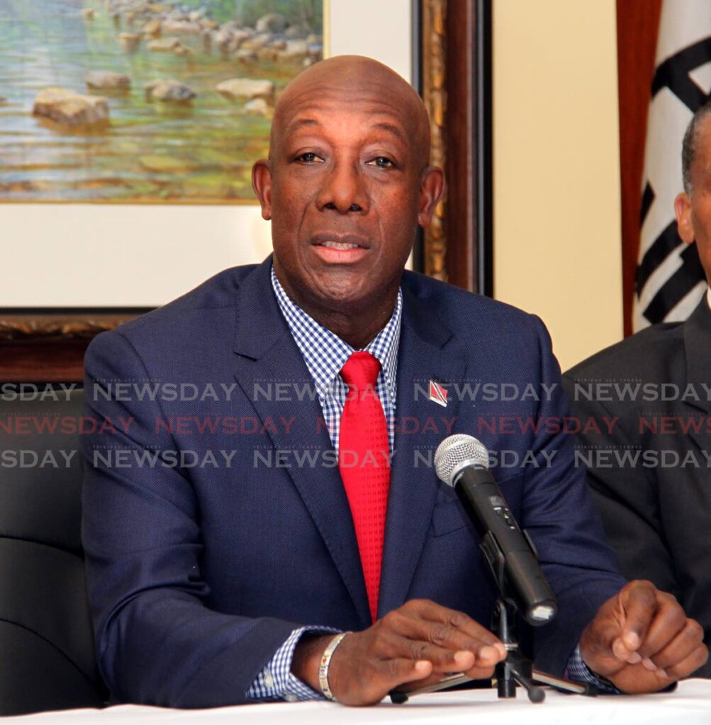 Prime Minister Dr Keith Rowley. - (image via: newsday.co.tt)