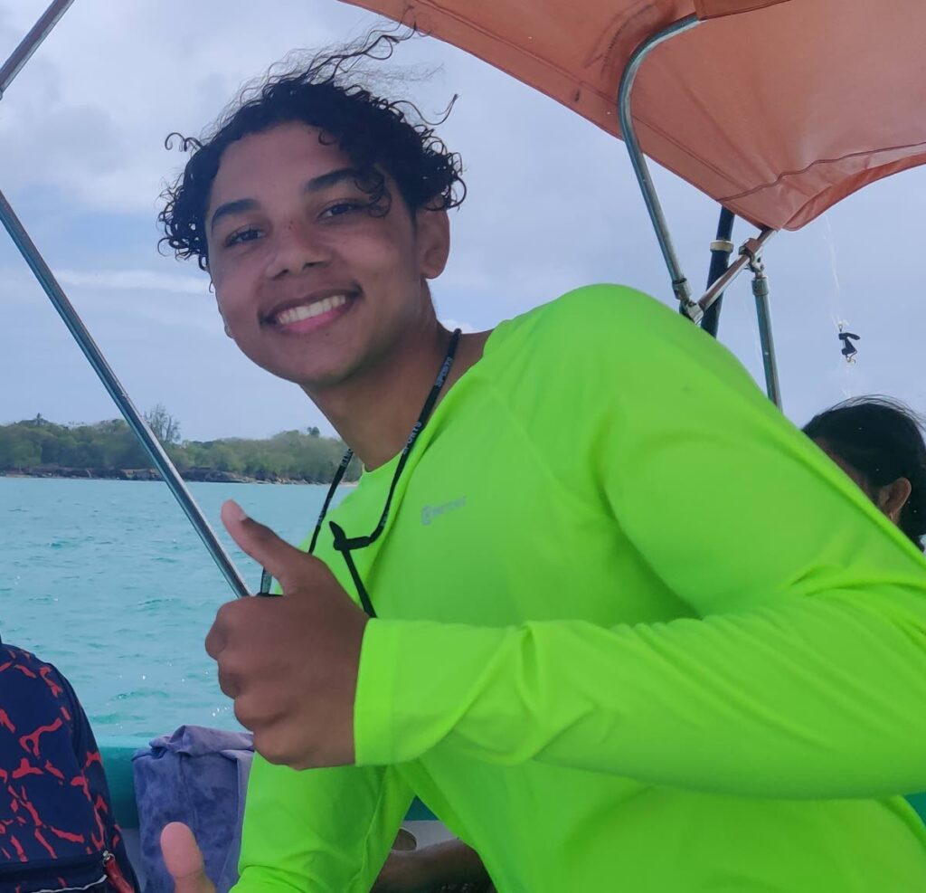 Gregg Alejandro Mannette, also known as Alex, during the family outing to No Man’s Land in Tobago on April 7.