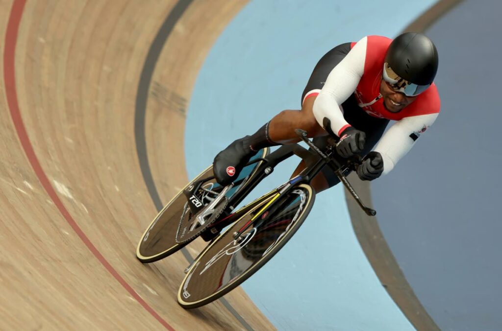 Nicholas Paul of Trinidad and Tobago rides in the men's 1000m time trial final during the Commonwealth Games track cycling at Lee Valley VeloPark in London, England on Monday. (AP PHOTO) - via newsday.co.tt Nicholas Paul of Trinidad and Tobago rides in the men's 1000m time trial final during the Commonwealth Games track cycling at Lee Valley VeloPark in London, England on Monday. (AP PHOTO) - via newsday.co.tt