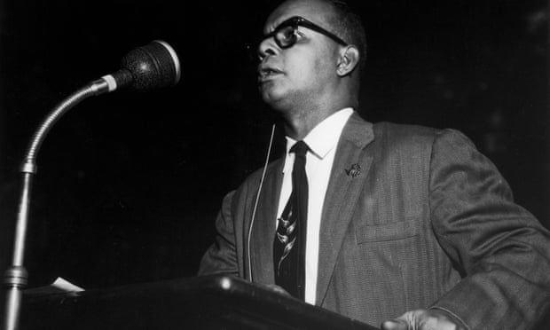 Dr Eric Williams in 1961, when he was president of Trinidad and Tobago, speaking at Central Hall in London's Westminster. Photograph: Val Wilmer/Getty