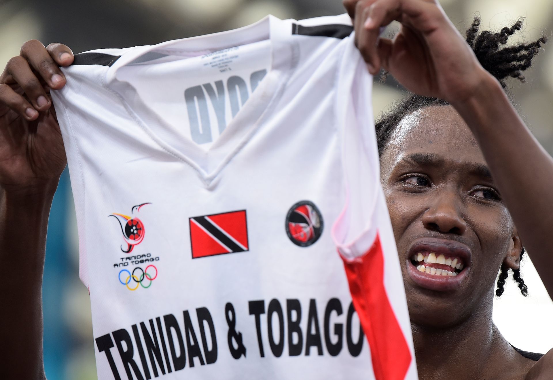 Trinidad and Tobago Ahkeel ‘Smally’ Boyd celebrates after leading his team past Venezuela, 21-20, in the third place match for the bronze medal during the Santiago 2023 Pan American Games at the Estadio Espanol de Las Condes on Monday in Santiago, Chile. T&T won the match 21-20.  DANTE FERNANDEZ/SANTIAGO 2023 via PHOTOSPORT (Image obtained at guardian.co.tt)
