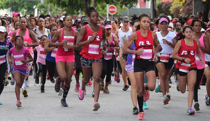 READY, SET, GO....and this group of runners face the starter's gun at the Scotiabank's Women Against Breast Cancer 5K at Skinner Park, San Fernando yesterday. READY, SET, GO....and this group of runners face the starter's gun at the Scotiabank's Women Against Breast Cancer 5K at Skinner Park, San Fernando yesterday.