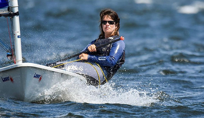 T&T sailor Kelly-Ann Arrindell competes during the 2019 South American Laser Championships yesterday in Paracas, Peru. T&T sailor Kelly-Ann Arrindell competes during the 2019 South American Laser Championships yesterday in Paracas, Peru.